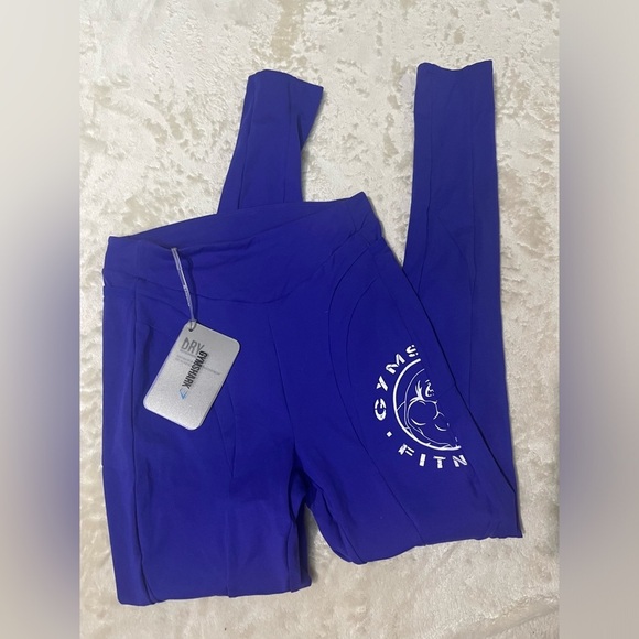 Gymshark Cobalt/White Legacy Fitness Leggings - Picture 4 of 8